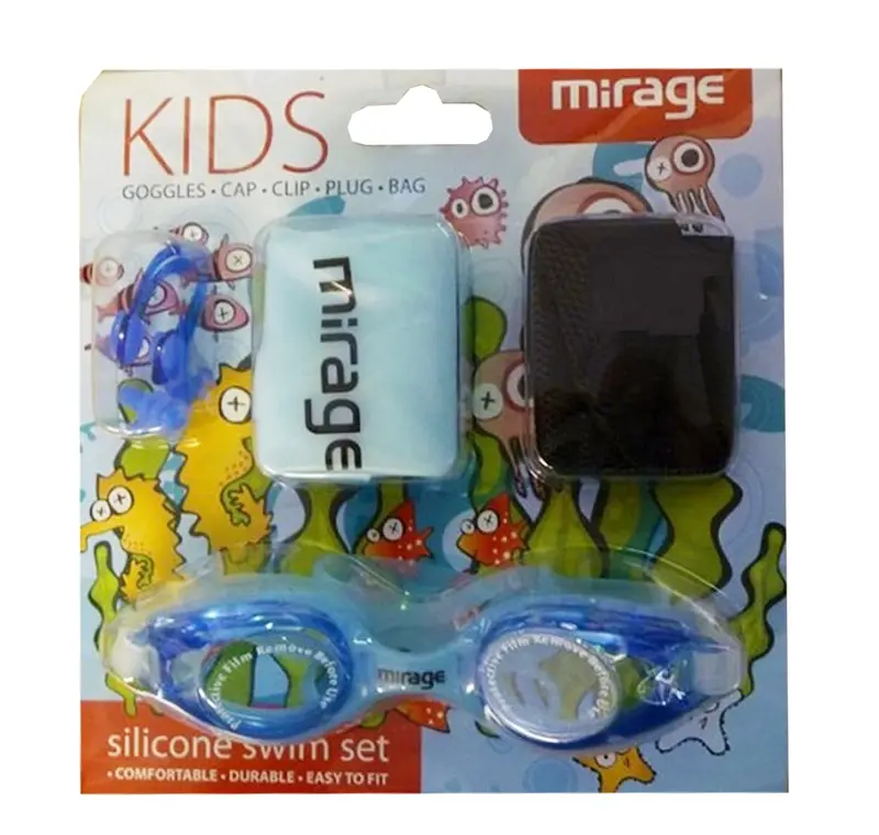 Mirage Kids’ Silicone Swim Set – Blue 1