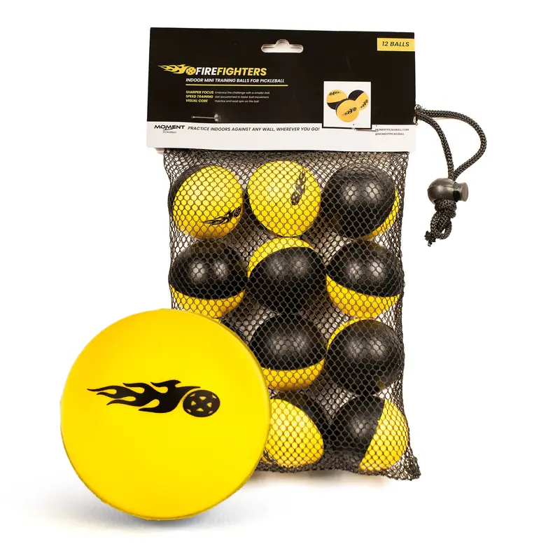 Moment Firefighters 2-Color Foam Mini Balls For Indoor Pickleball Drills 1