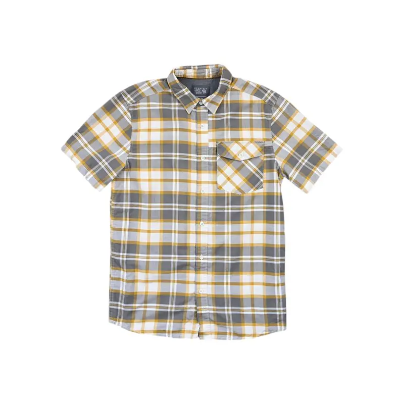 Mountain Hardwear Men'S Yellow-Grey Cotton Button-Up - Size S (Pre-Owned) 1