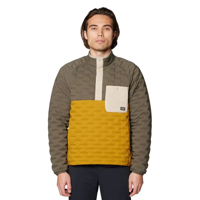 Mountain Hardwear Stretchdown Light Men’S Snap-Neck Jacket – Packable Down Hybrid Top 1