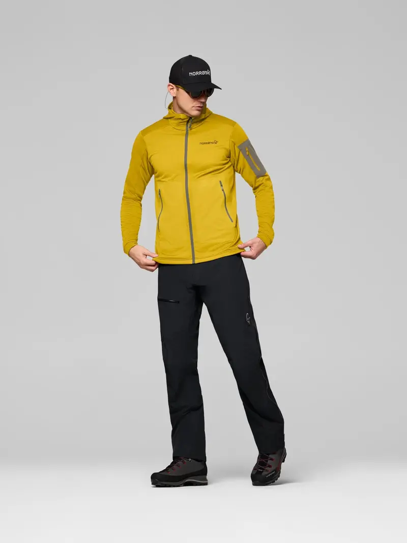 Norrøna Falketind Warm2 Stretch Hooded Jacket For Men – Golden Palm 1