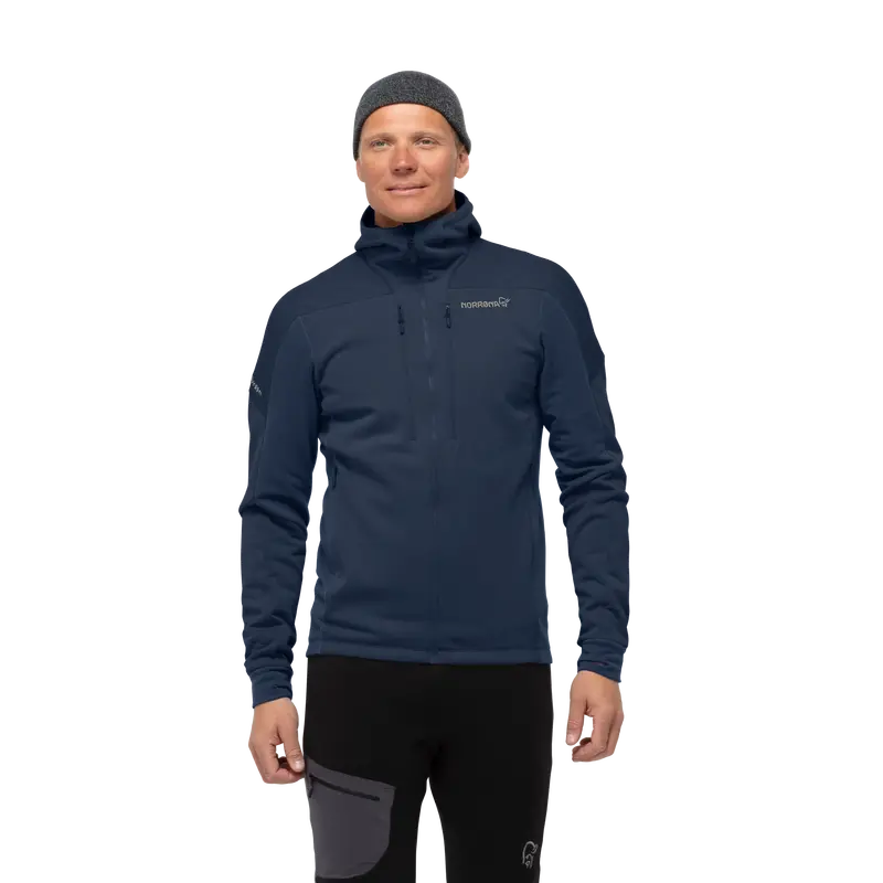 Norrøna Trollveggen Powerstretch Pro Men'S Zip Hoodie – Indigo Night 1