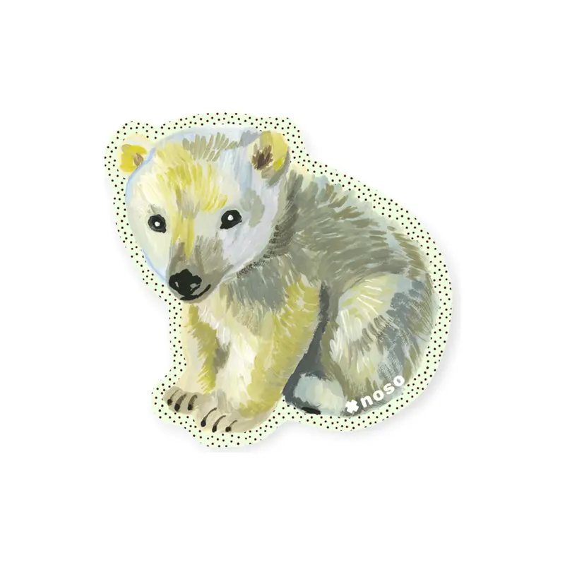 Noso Nathalie Lete Gray Bear Decorative Embroidery Patch 1