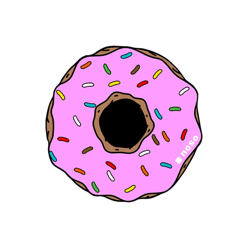 Noso Pink Donut Embroidered Patch 1