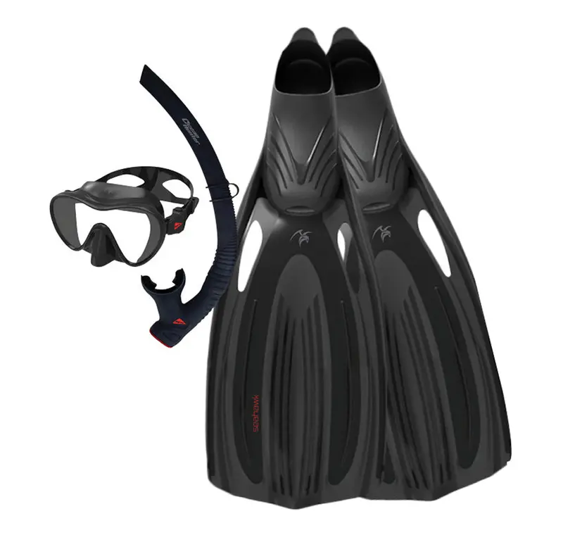 Ocean Hunter Seahawk Msf Snorkel-Mask-Snorkel-Fin Set 1