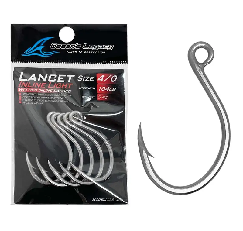 Ocean'S Legacy Lancet Inline Light Wire Hooks 1
