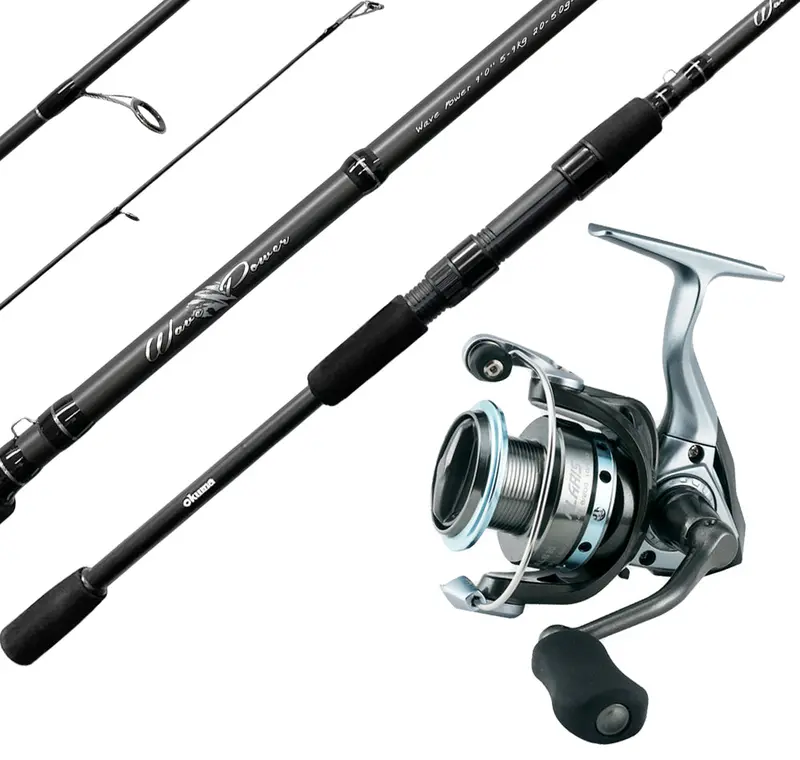 Okuma Wave Power 662H Medium-Heavy Spinning Rod & Alaris Als-65S Reel Combo 1