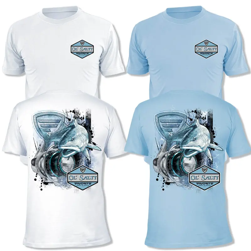 Ol’ Salty Redfish T-Shirt – Coastal Lifestyle Graphic Tee 1
