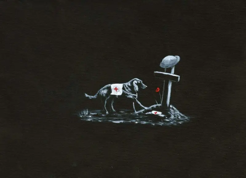 Open Edition Giclée 'Comrade Lost' – Poignant Tribute Print #261 1