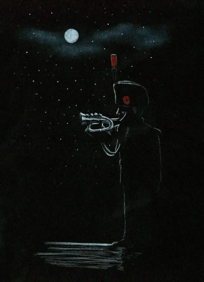 Open Edition Giclée 'Moonlit Last Post' – Reflective Remembrance Art #294 1