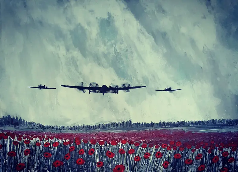 Open Edition Giclée Print: 'Poppy Fields Below' (No. 347) 1