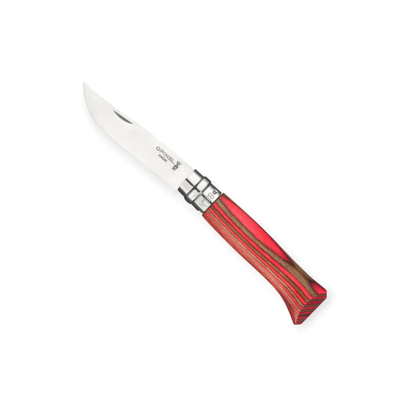 Opinel No. 8 Laminated Birch Handle Folding Knife 1