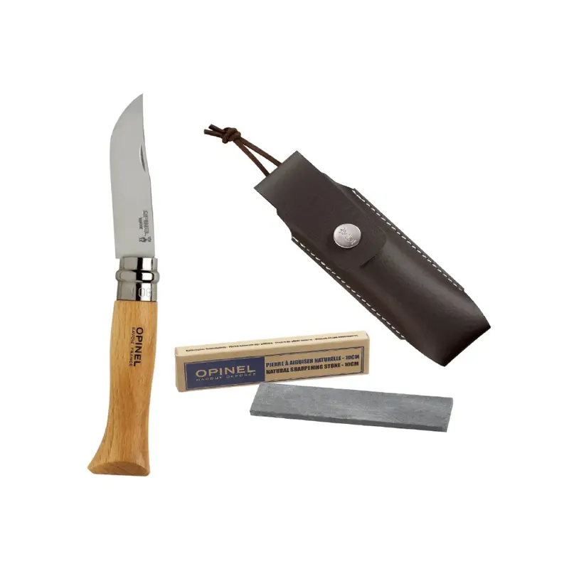 Opinel No. 8 Stainless Steel Folding Knife With Protective Sheath 1