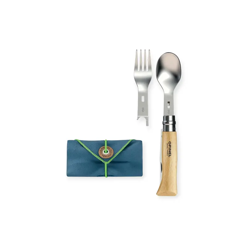 Opinel Picnic+ Cutlery Set – Compact Travel Flatware With Sheath 1