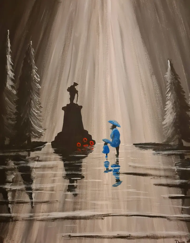Original Acrylic Painting – 'Both In Blue' 1