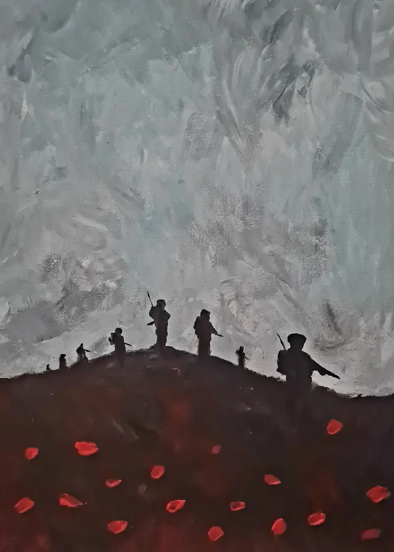 Original Acrylic Painting U550: 'Abstract #The Patrol' 1