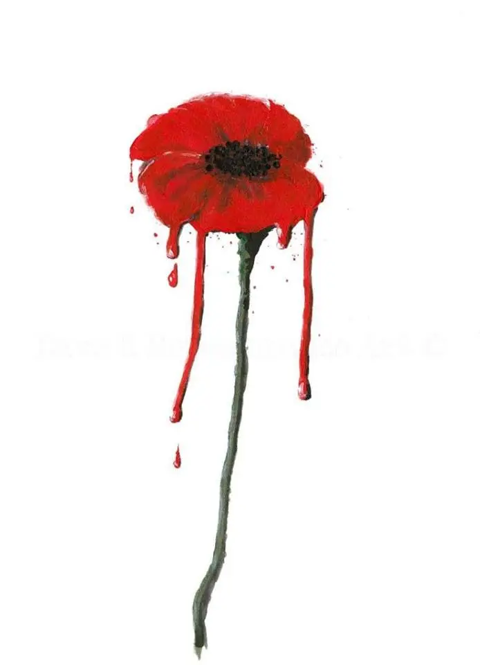 Original Hand-Painted Artwork: 'The Weeping Poppy' (No. 320) 1