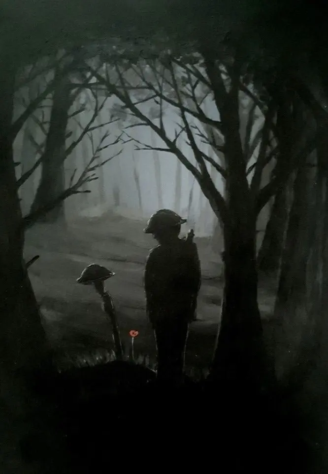 Original Painting #369: 'Resting In The Woods' 1