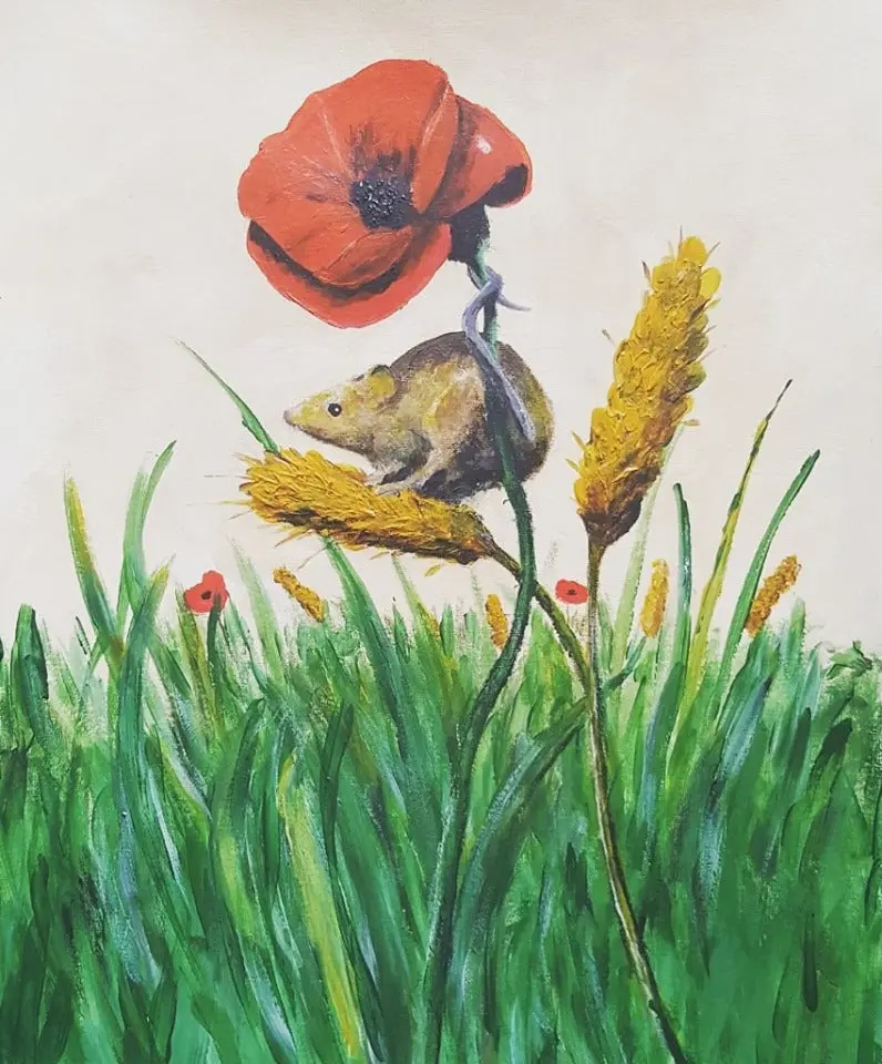 Original Painting #372: 'Harvest Poppy' 1