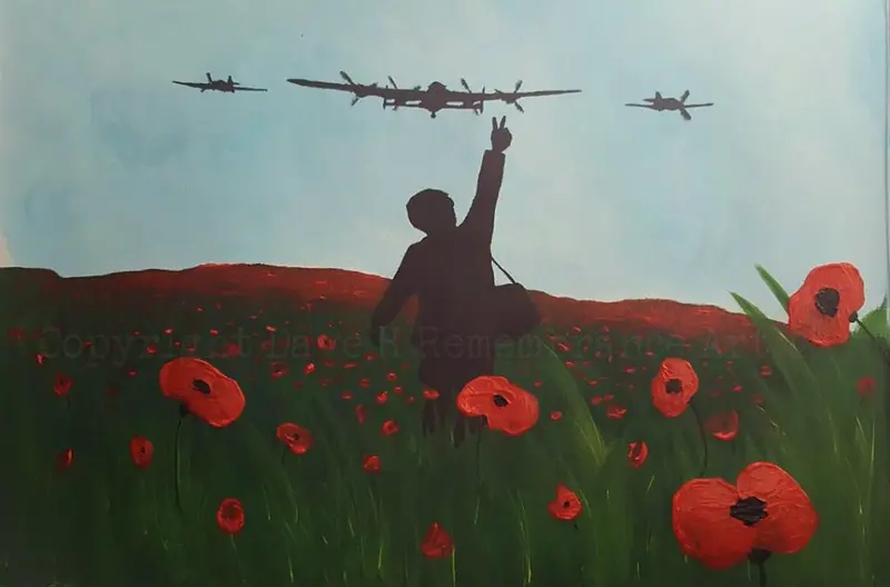 Original Painting 'Go Get 'Em Lads' – Inspirational Military Tribute Art 1