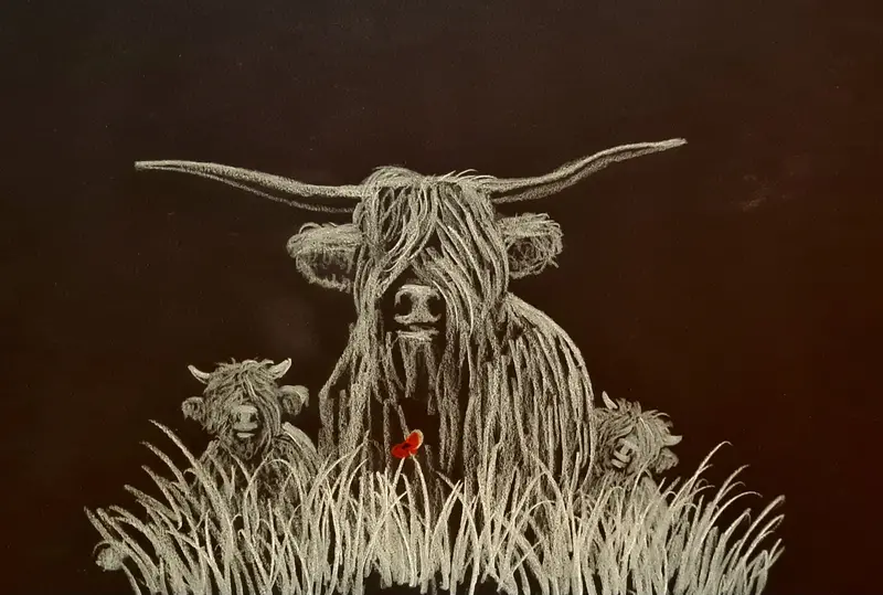 Original Polychromo Artwork – 'A Night With The Calves' 1