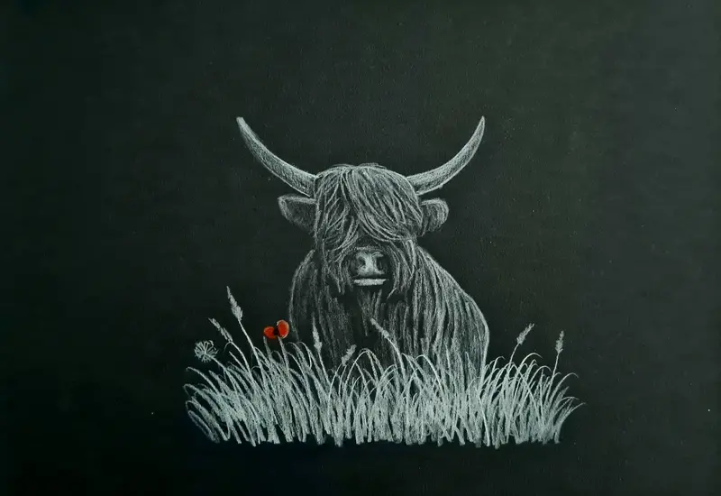 Original Polychromo Artwork: 'Adolescent Coo' 1
