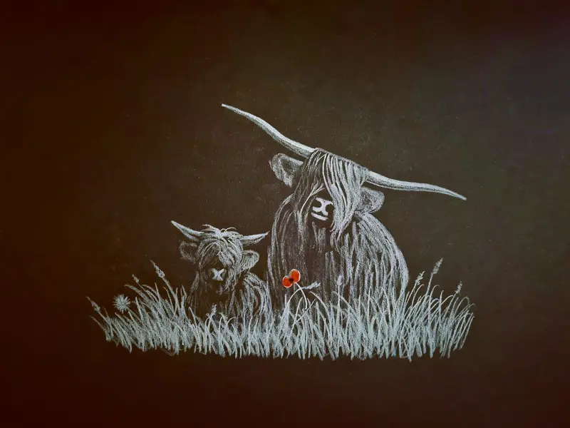 Original Polychromo Artwork: 'Father And Son' 1