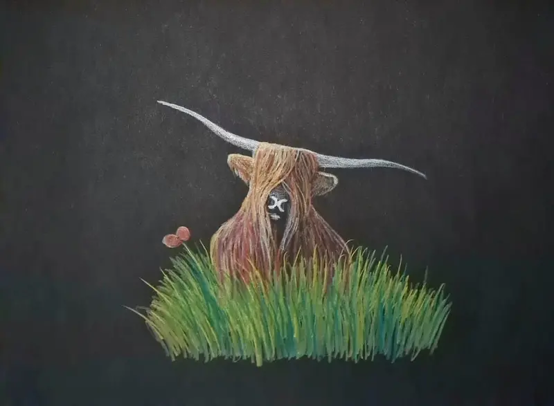 Original Polychromo Artwork U513: 'Colourful Coo' 1