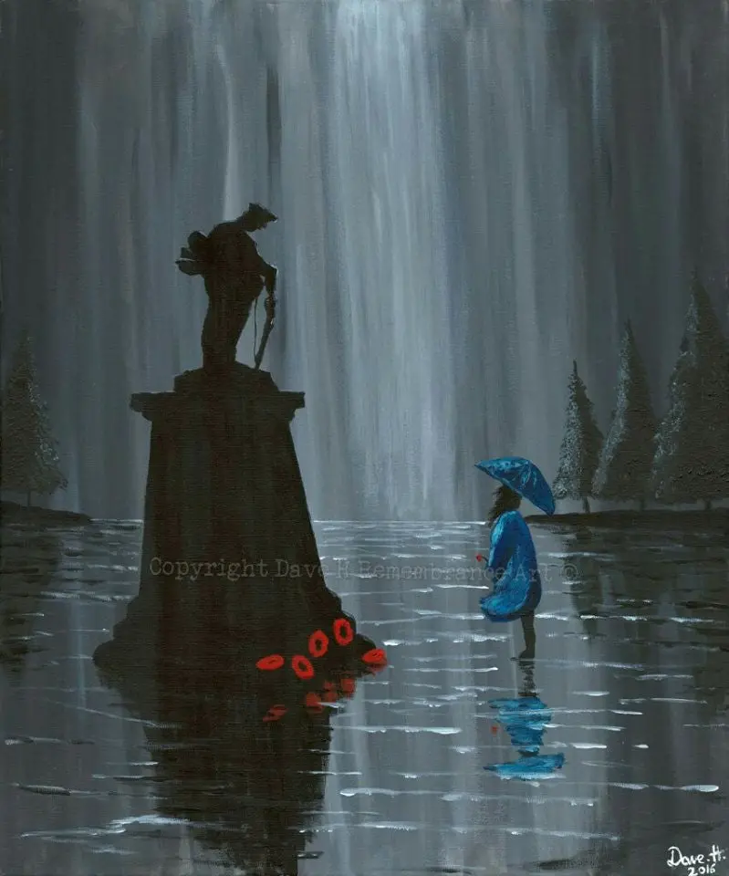 Original Portrait 'Lady In Blue' – Acrylic On Canvas, Artwork #005 1