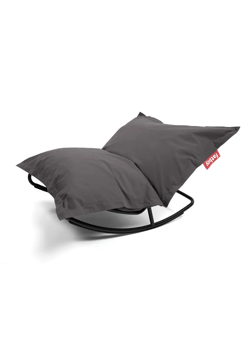 Original Stonewashed Grey-Purple Bean Bag + Rock 'N Roll Rocking Chair Combo 1