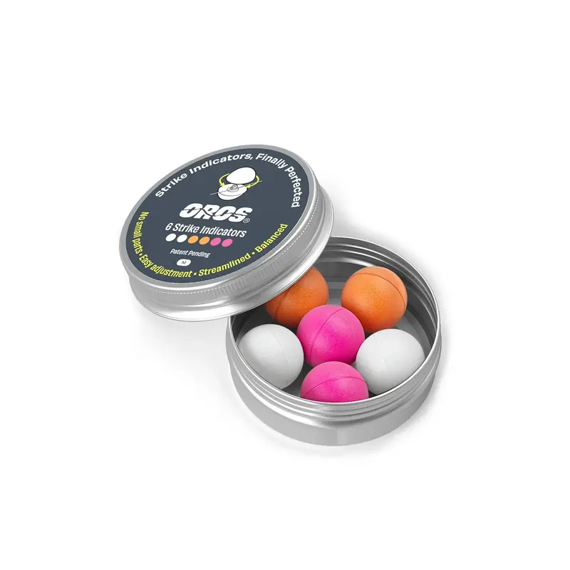Oros Strike Indicator 6-Pack – Multi-Color Set With Tin 1