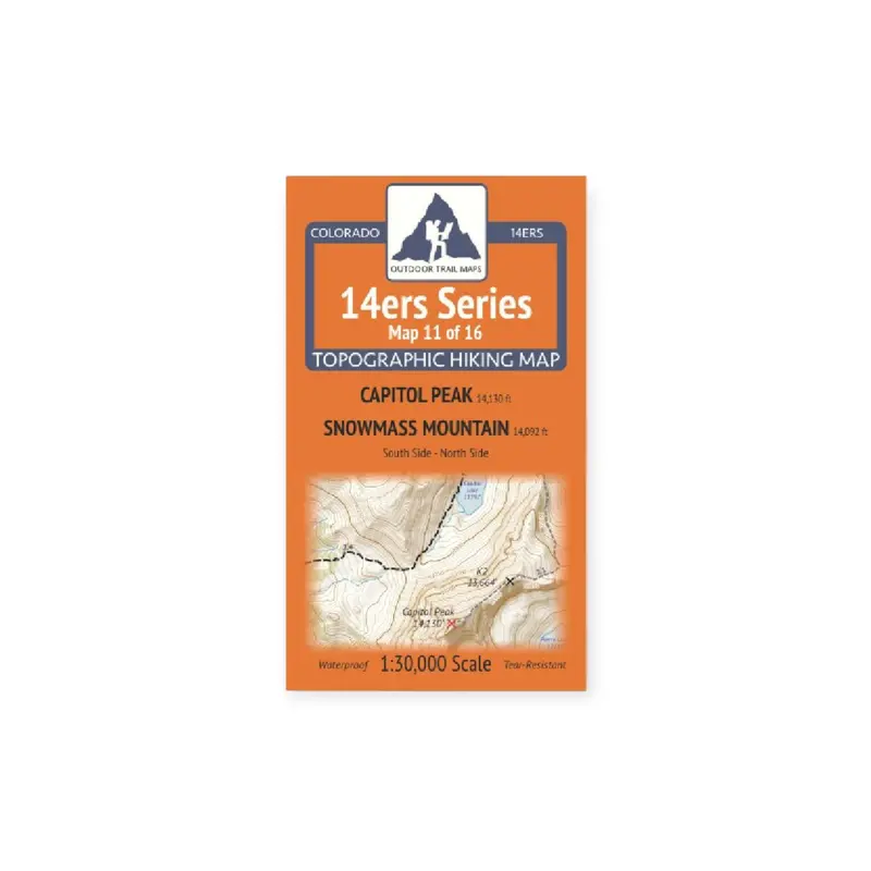 Outdoor Trail Maps: 14Er Series – Capitol & Snowmass Peaks (Map 11 Of 16) 1
