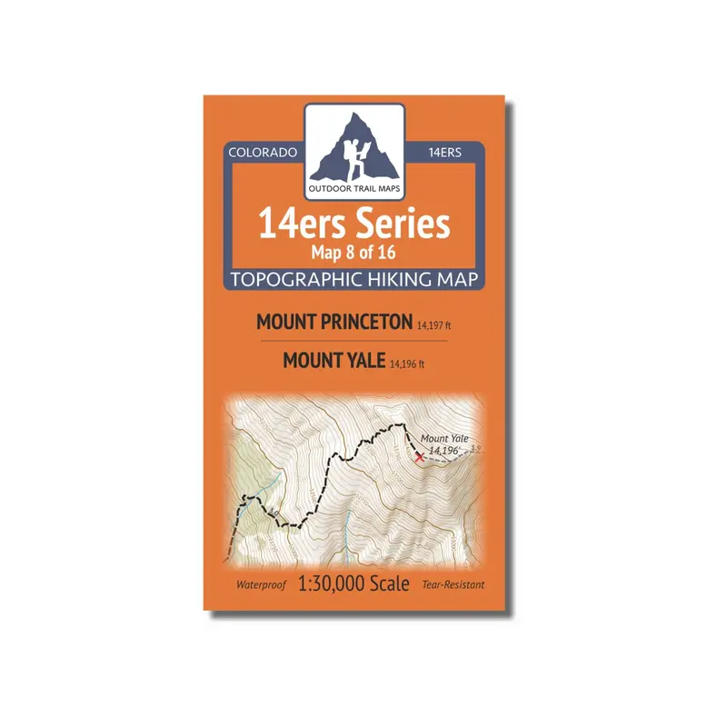 Outdoor Trail Maps: 14Er Series – Princeton & Yale Peaks (Map 8 Of 16) 1