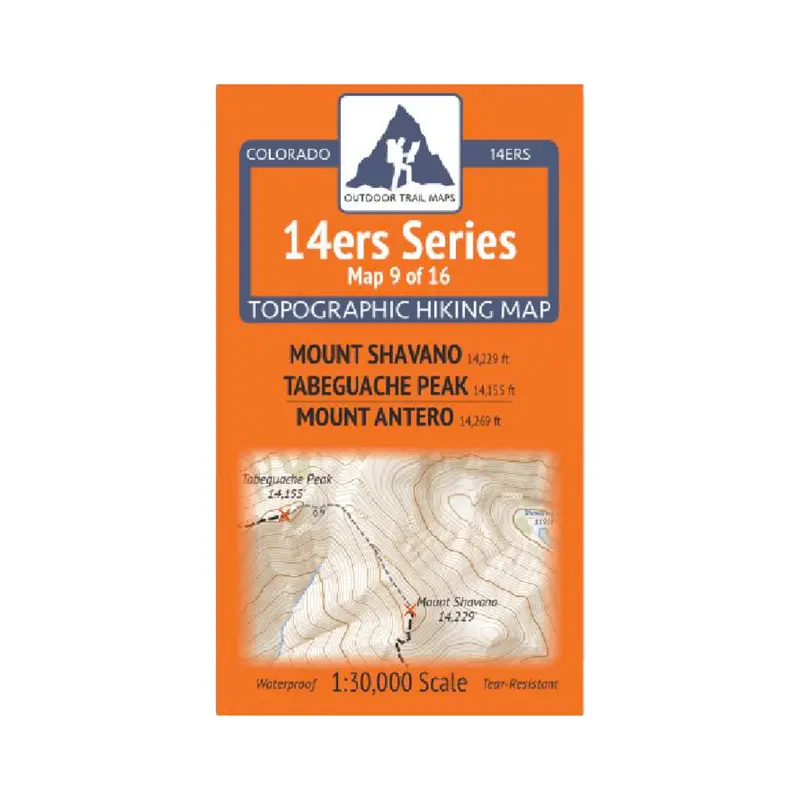 Outdoor Trail Maps: 14Er Series – Shavano, Tabeguache & Antero Peaks (Map 9 Of 16) 1