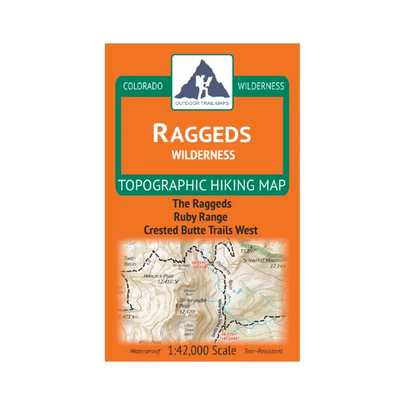 Outdoor Trail Maps: Raggeds Wilderness Topographic Trail Guide 1