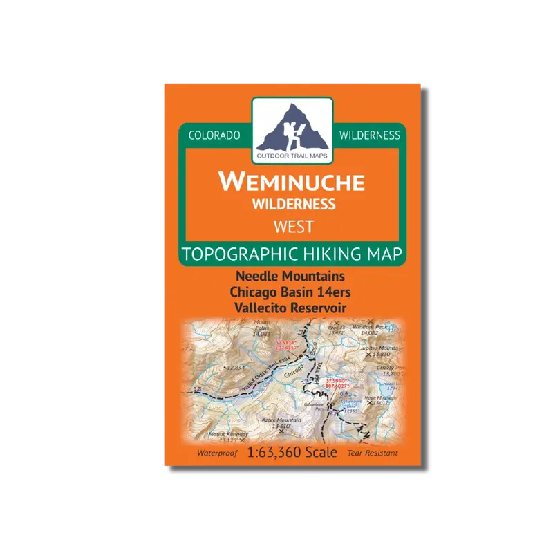 Outdoor Trail Maps: Weminuche Wilderness West Topographic Map 1