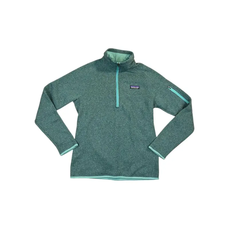 Patagonia 1/4-Zip Better Sweater Fleece For Women – Teal, Size M (Pre-Owned) 1