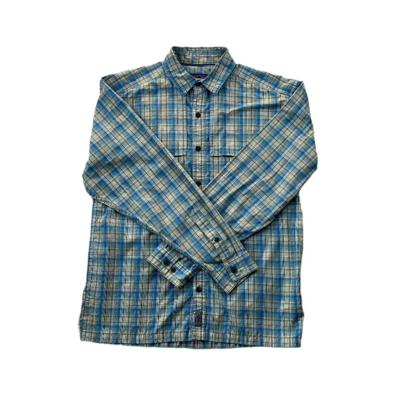 Patagonia Island Hopper Ii Men’S Long-Sleeve Shirt – Blue Medium (Pre-Owned) 1