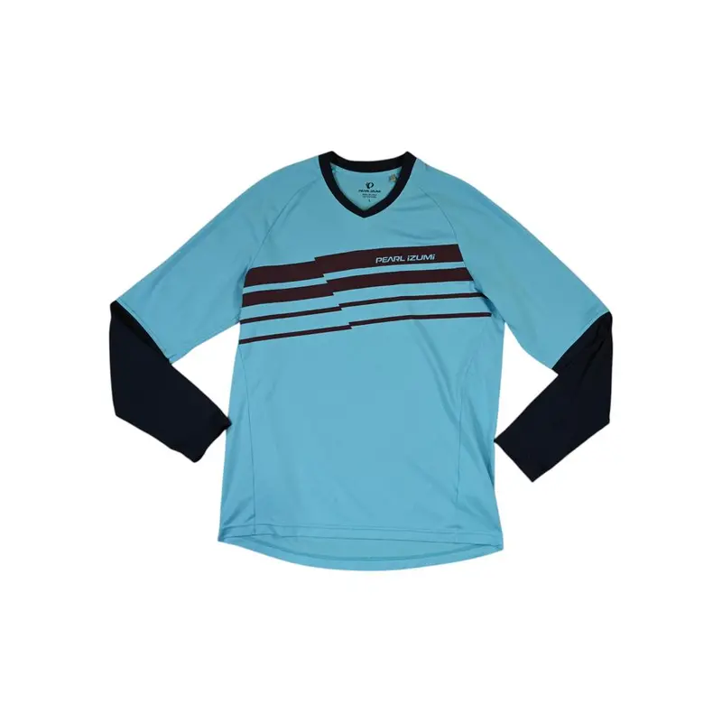 Pearl Izumi Big Air Mtb Jersey – Blue/Navy Long-Sleeve Cycling Top, Size L (Pre-Owned) 1