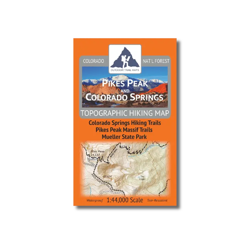Pikes Peak & Colorado Springs Area Trail Map 1