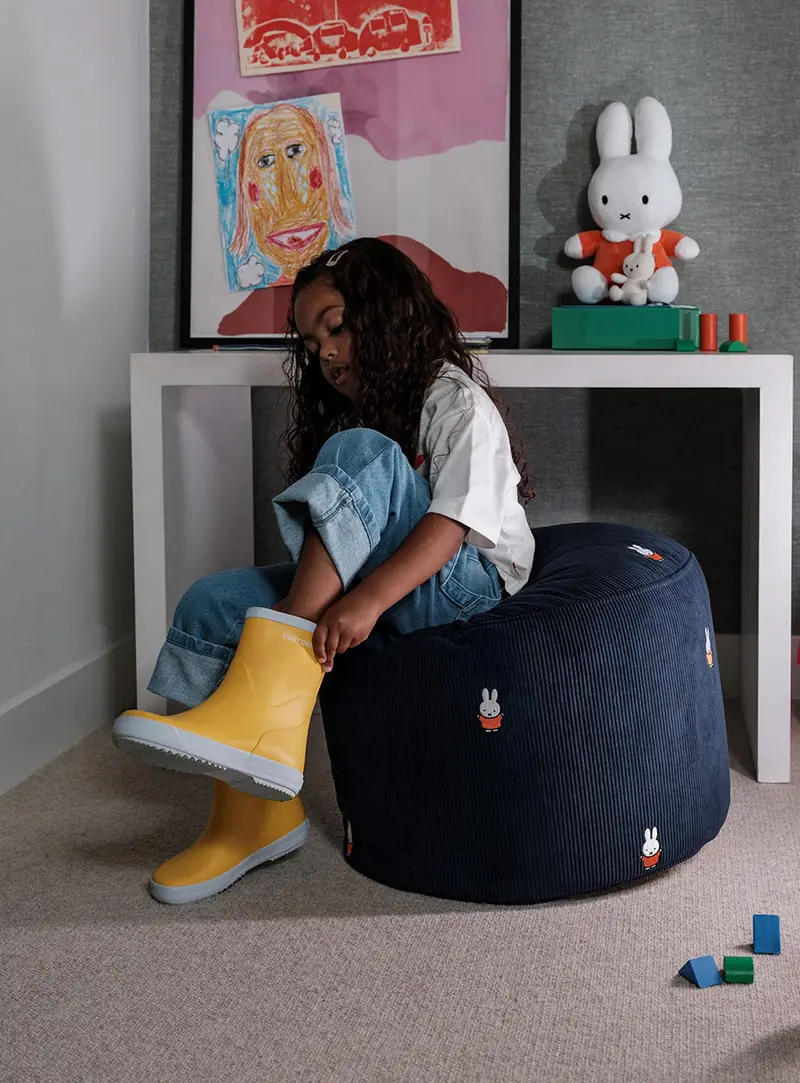 Point Cord Ottoman With Miffy Design 1
