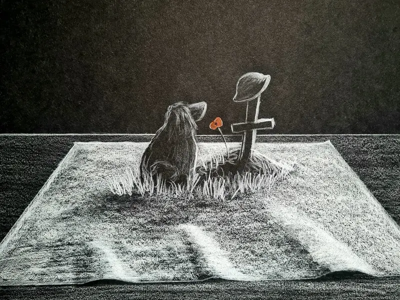 Polychromo Original Artwork 'B&W: Please Come Back (3D)' (U545) 1