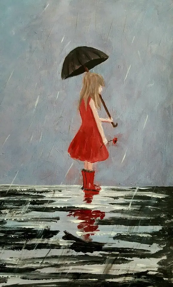 Rainy Thoughts – Original Acrylic Painting #246 1