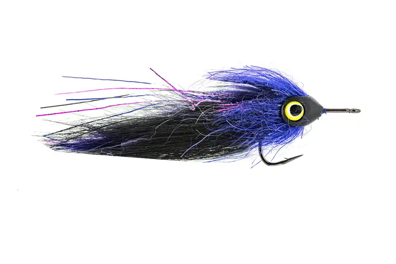Rainy'S Bevan'S Black Magic Tarpon Fly – Black/Purple Combo, 3-Pack 1
