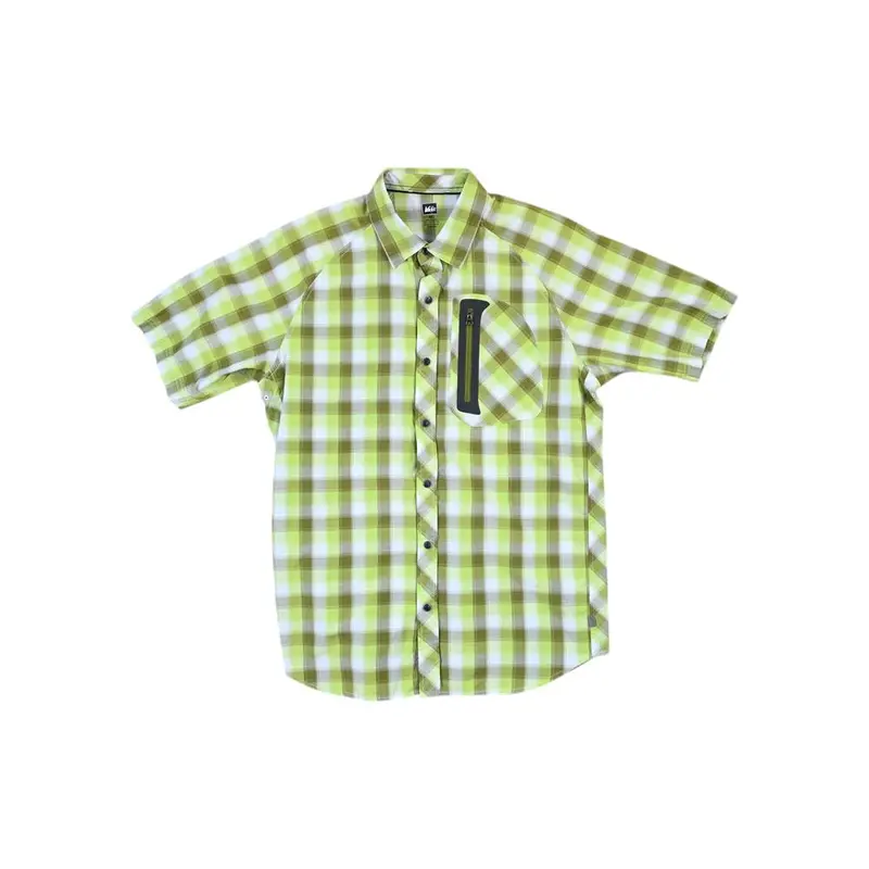 Rei Men'S Yellow & Green Snap-Button Performance Shirt - M (Pre-Owned) 1
