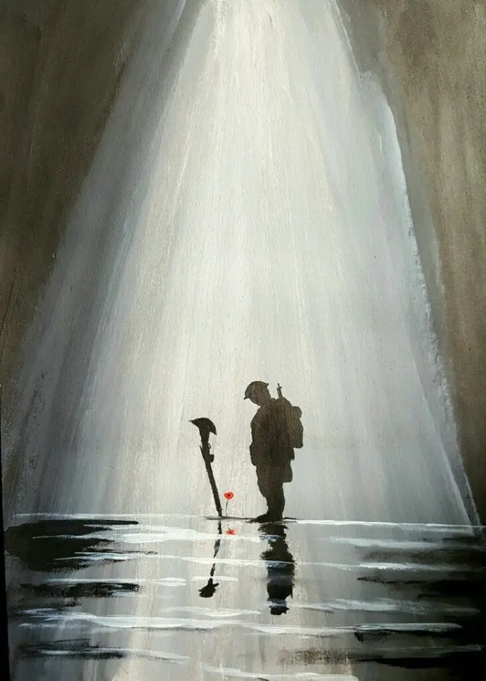 Remembered Forever Original Painting – Reverent Commemorative Fine Art 1
