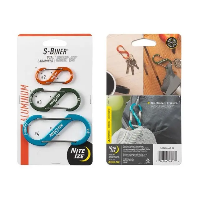 S-Biner Aluminum Dual-Gate Carabiner Set – 3-Pack 1
