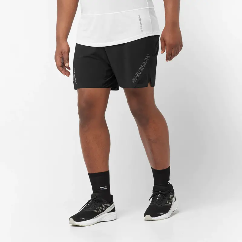 Salomon Sense Aero 5-Inch Men’S Running Shorts – Deep Black 1