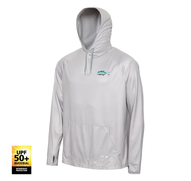 Shimano Grey Gt Hooded Tech Tee – Breathable Performance Top 1