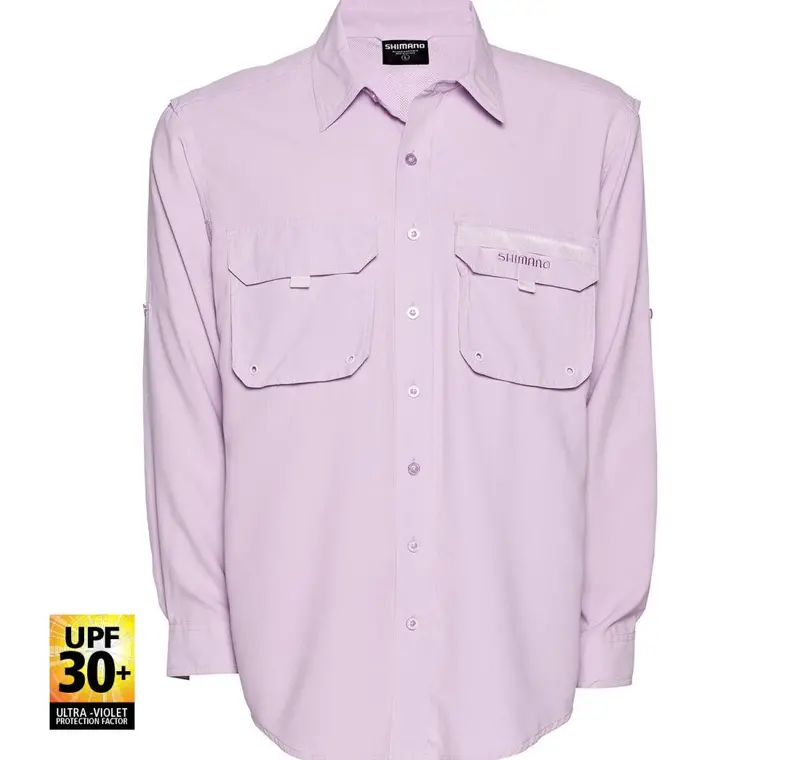 Shimano Women’S Vented Fishing Shirt – Pink Comfort Fit 1